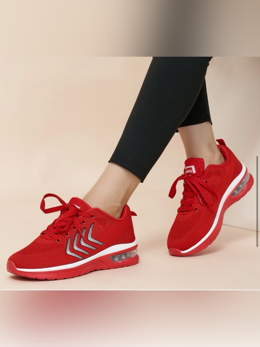 Red Lightweight Women's Athletic Sneakers